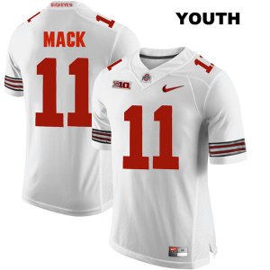 Youth NCAA Ohio State Buckeyes Austin Mack #11 College Stitched Authentic Nike White Football Jersey GU20P56YW